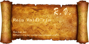 Reis Valéria névjegykártya